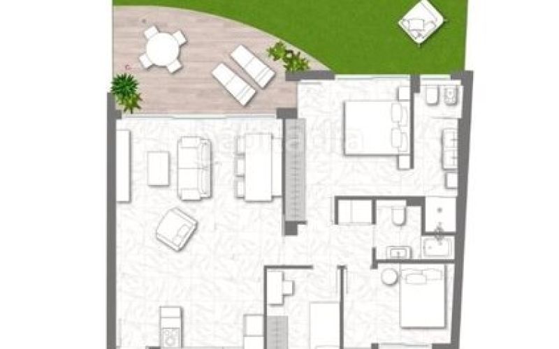 ESPECTACULAR PLANTA BAJA DE 3 HABITACIONES CON 165M2 DE JARDÍN, PARKING SUBTERRÁNEO Y PISCINA